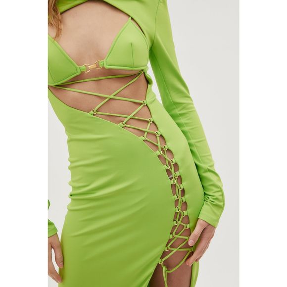 Dundas Blink Lace-Up Column Gown - Picture 3 of 16